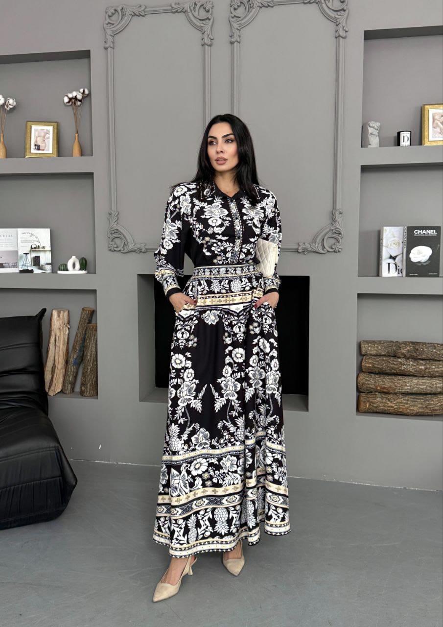 Jessica Etekli Takım - Siyah-Ekru - Resim 3