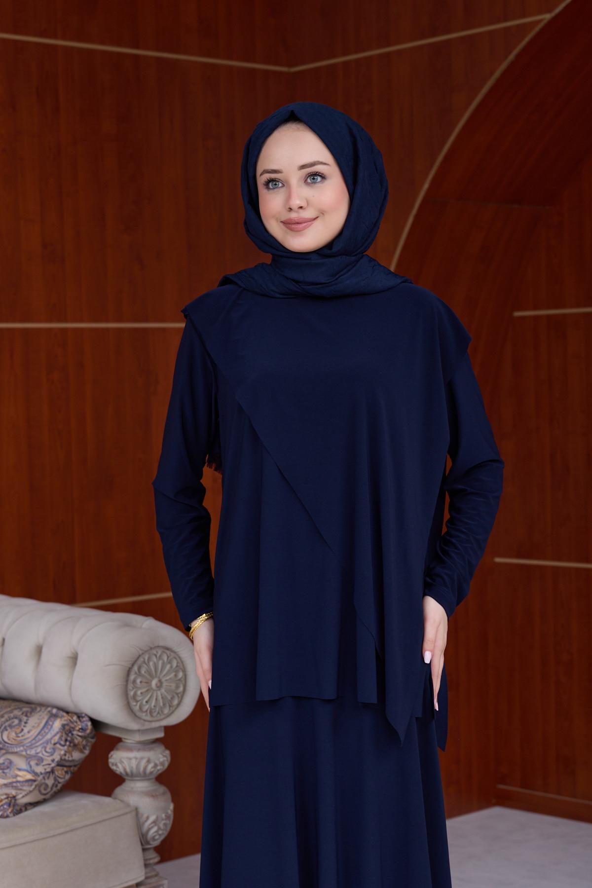 Seher Sandy Etekli Takım - Lacivert - Resim 4