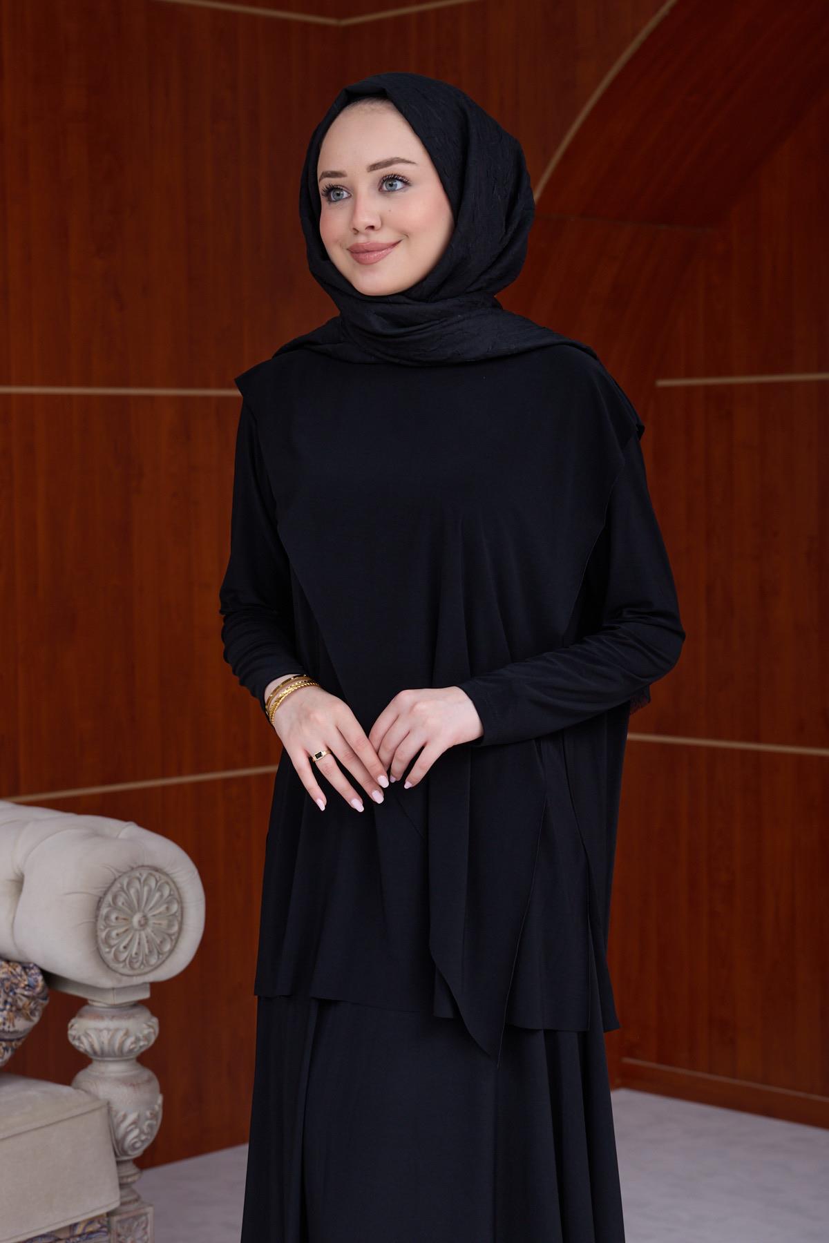 Seher Sandy Etekli Takım - Siyah - Resim 4