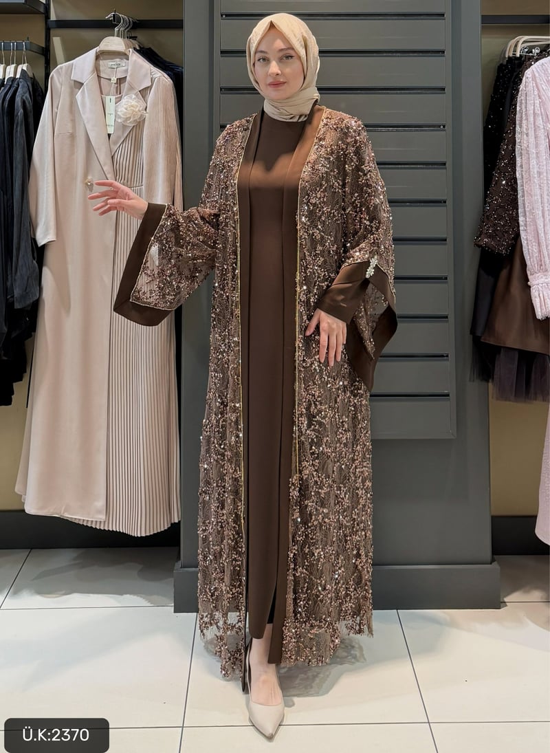 PAYET DETAY ABAYA BRONZ
