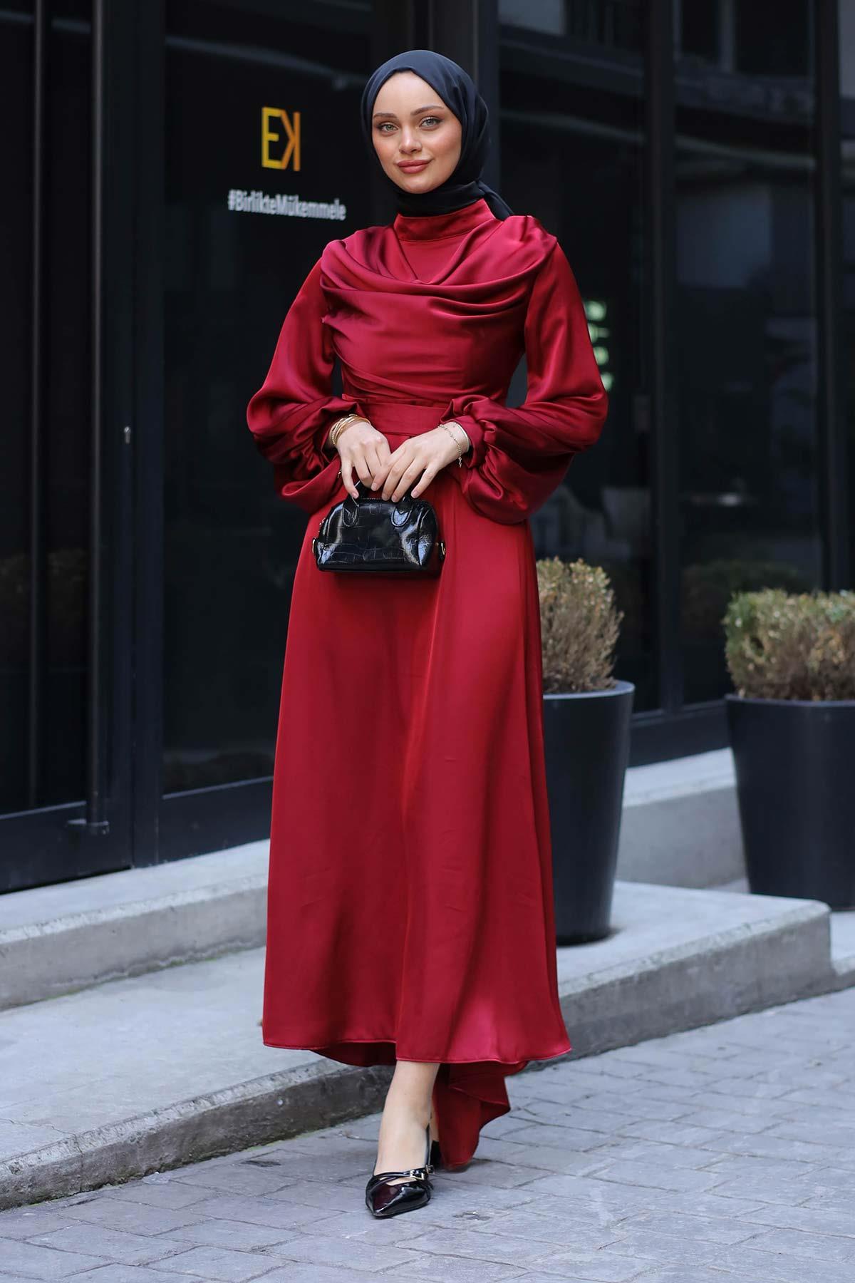 İconic Elbise Bordo