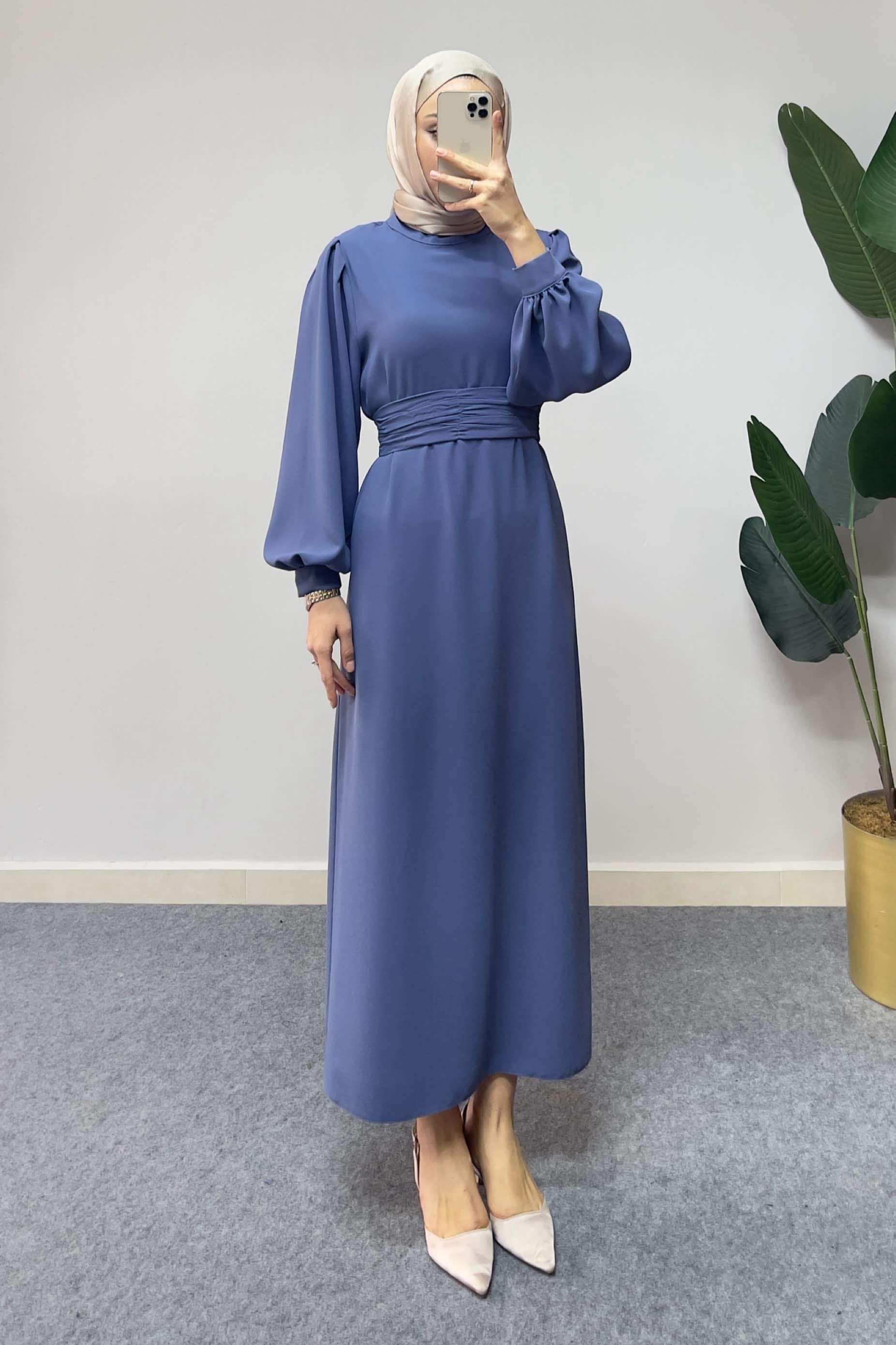 Yeni Hürrem Abiye Elbise Lila - Resim 3