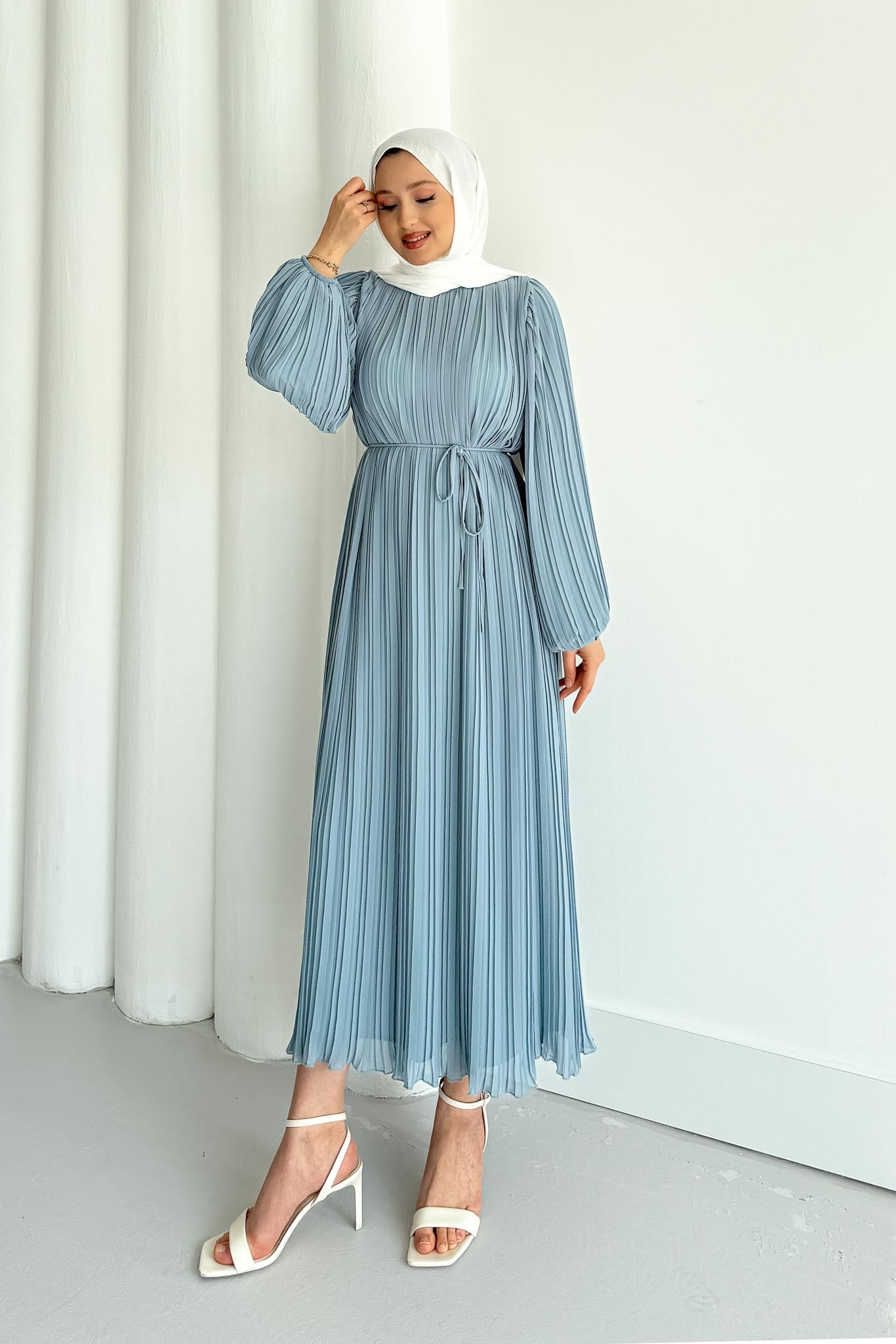 Seyran Piliseli Elbise Mint - Resim 2