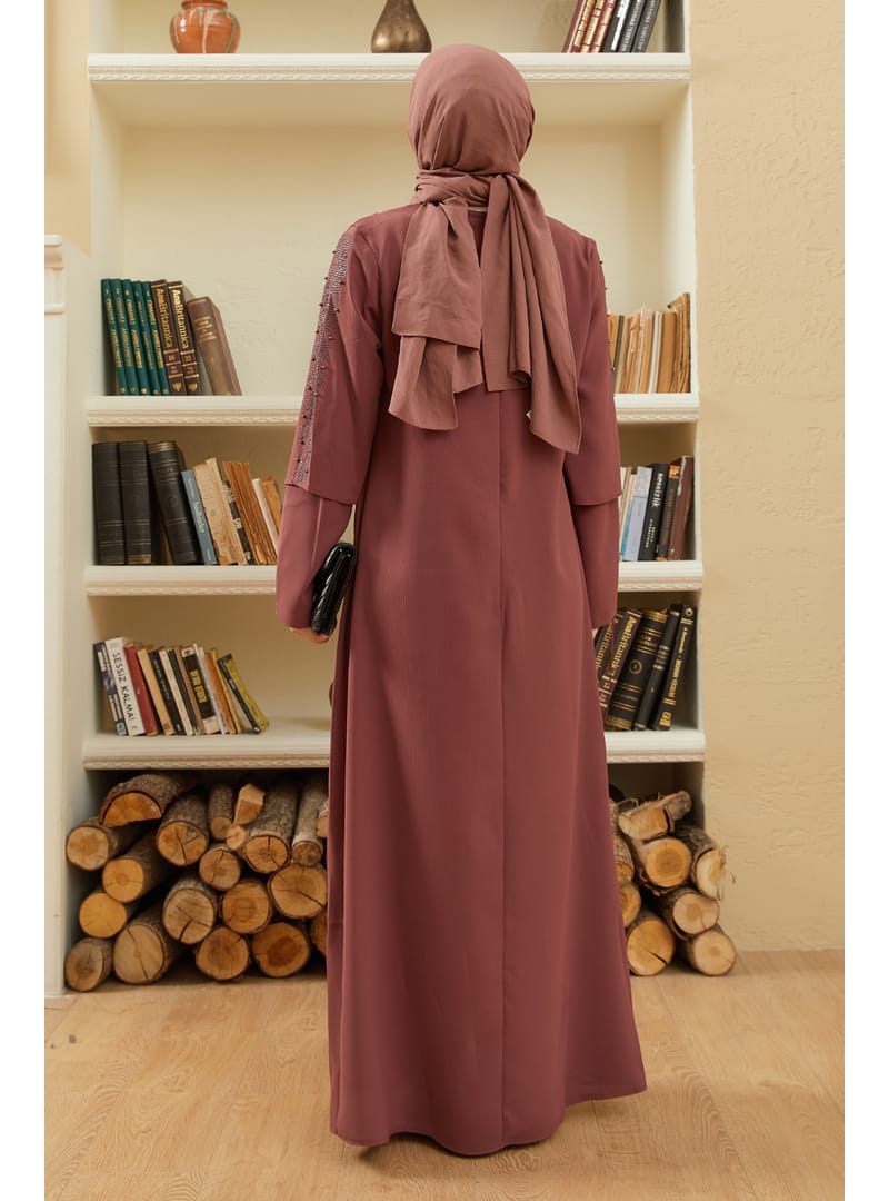Hürrem Büyük Beden Abiye - Gül Kurusu - Resim 4