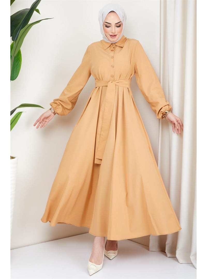 Kuşaklı Mevlana Elbise Camel - Resim 4