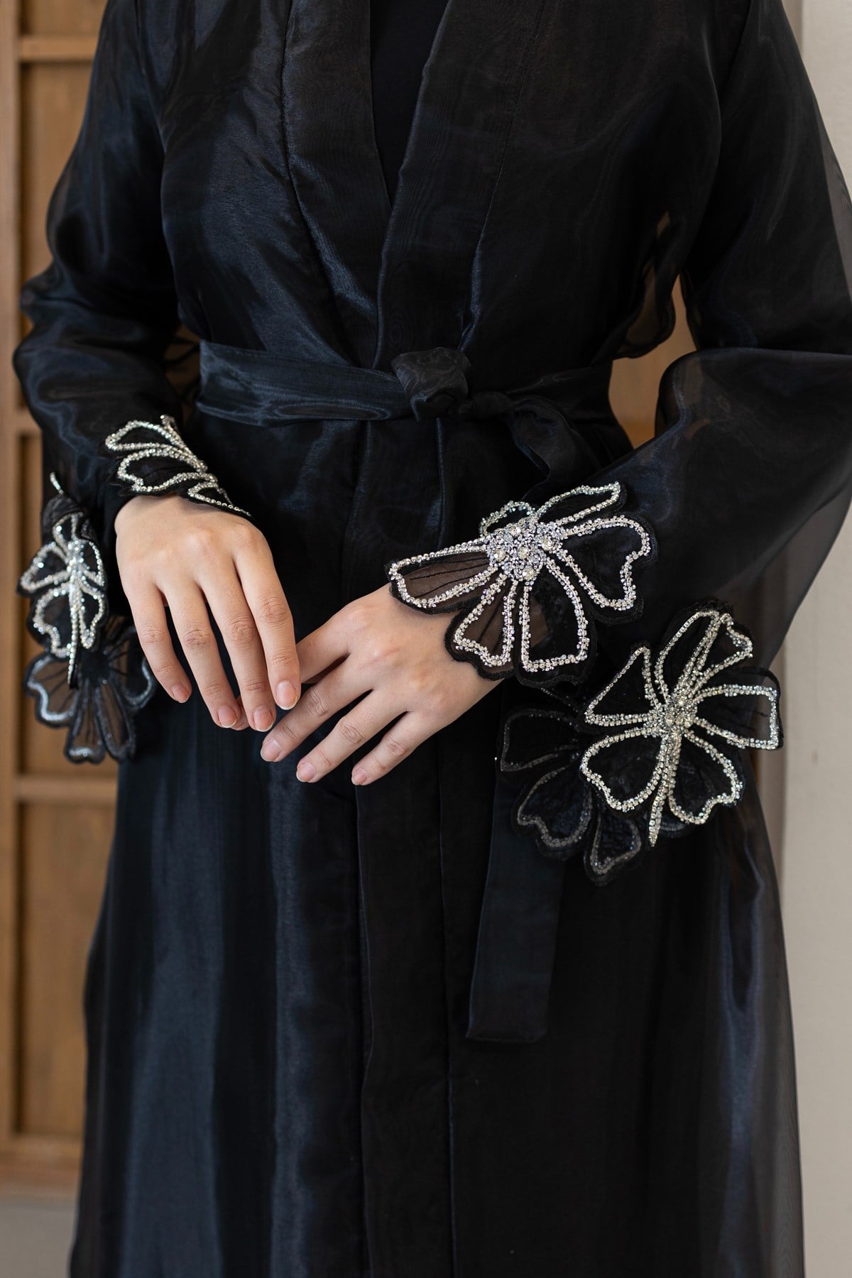 4679 T Abaya Takım-Siyah - Resim 3