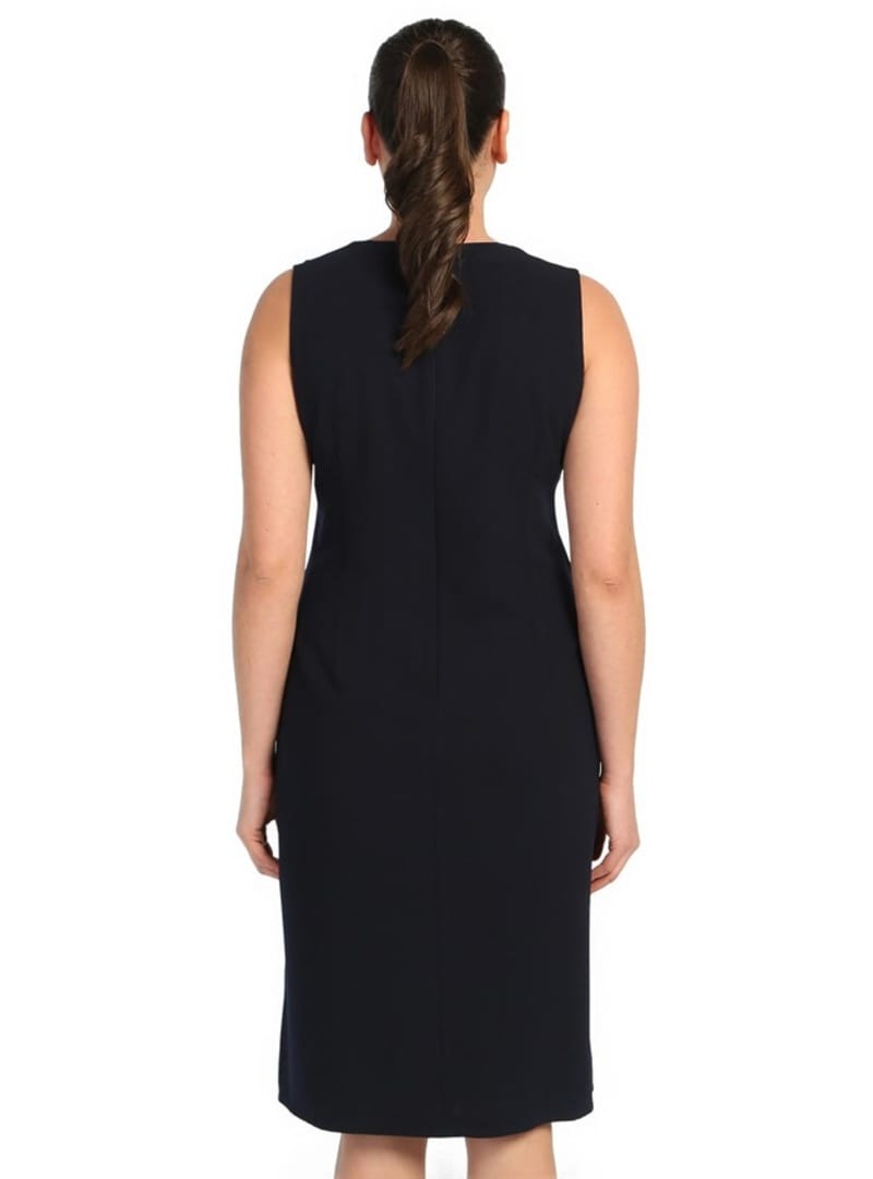 LADIES FIRST Büyük Beden 2577 Lacivert Kısa Abiye Elbise LACİVERT - Resim 4