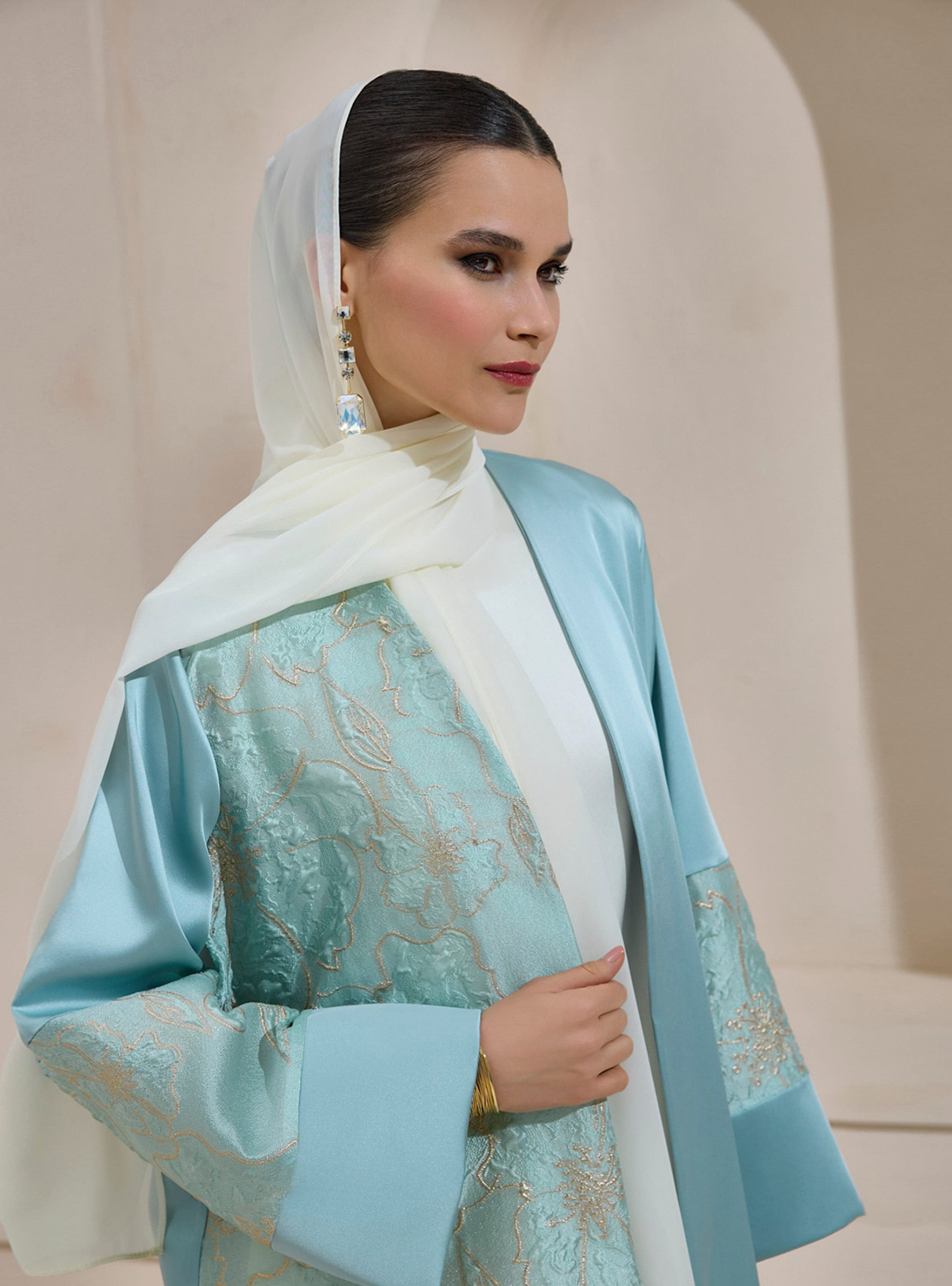 VERA ABAYA SET - Mint Yeşili - AL SHEIKHA - Resim 2