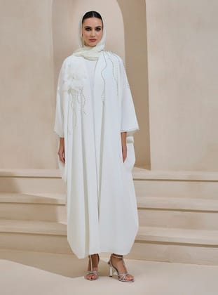 ELANA ABAYA - Beyaz - AL SHEIKHA
