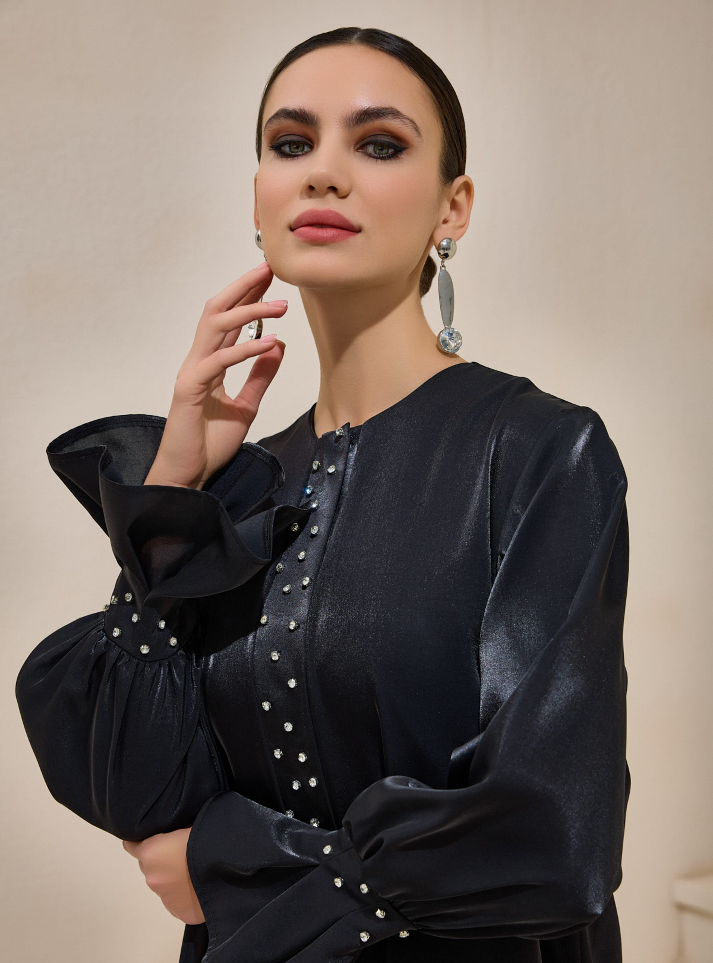 MELİS ABAYA - Siyah - AL SHEIKHA - Resim 2