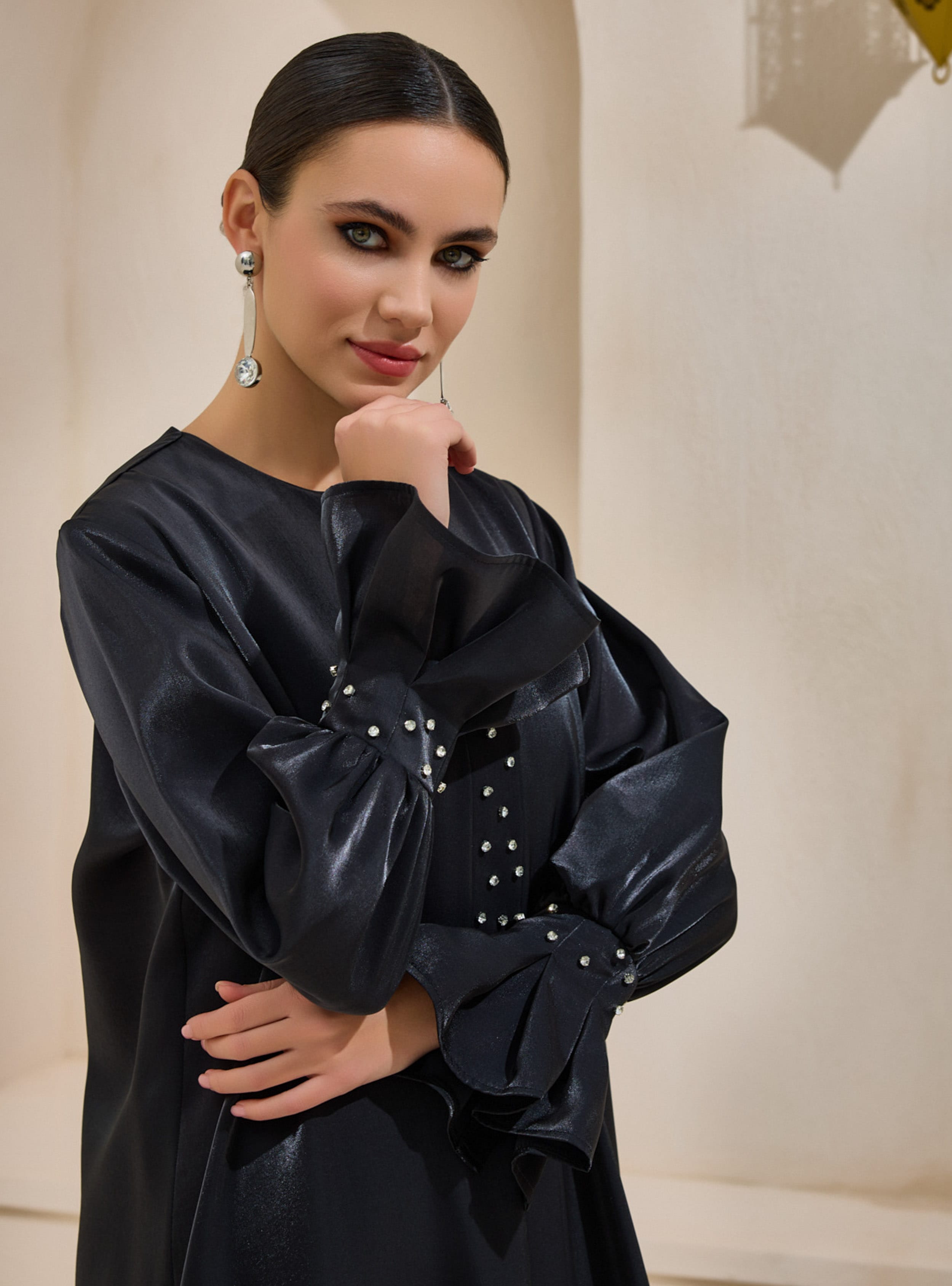 MELİS ABAYA - Siyah - AL SHEIKHA - Resim 3