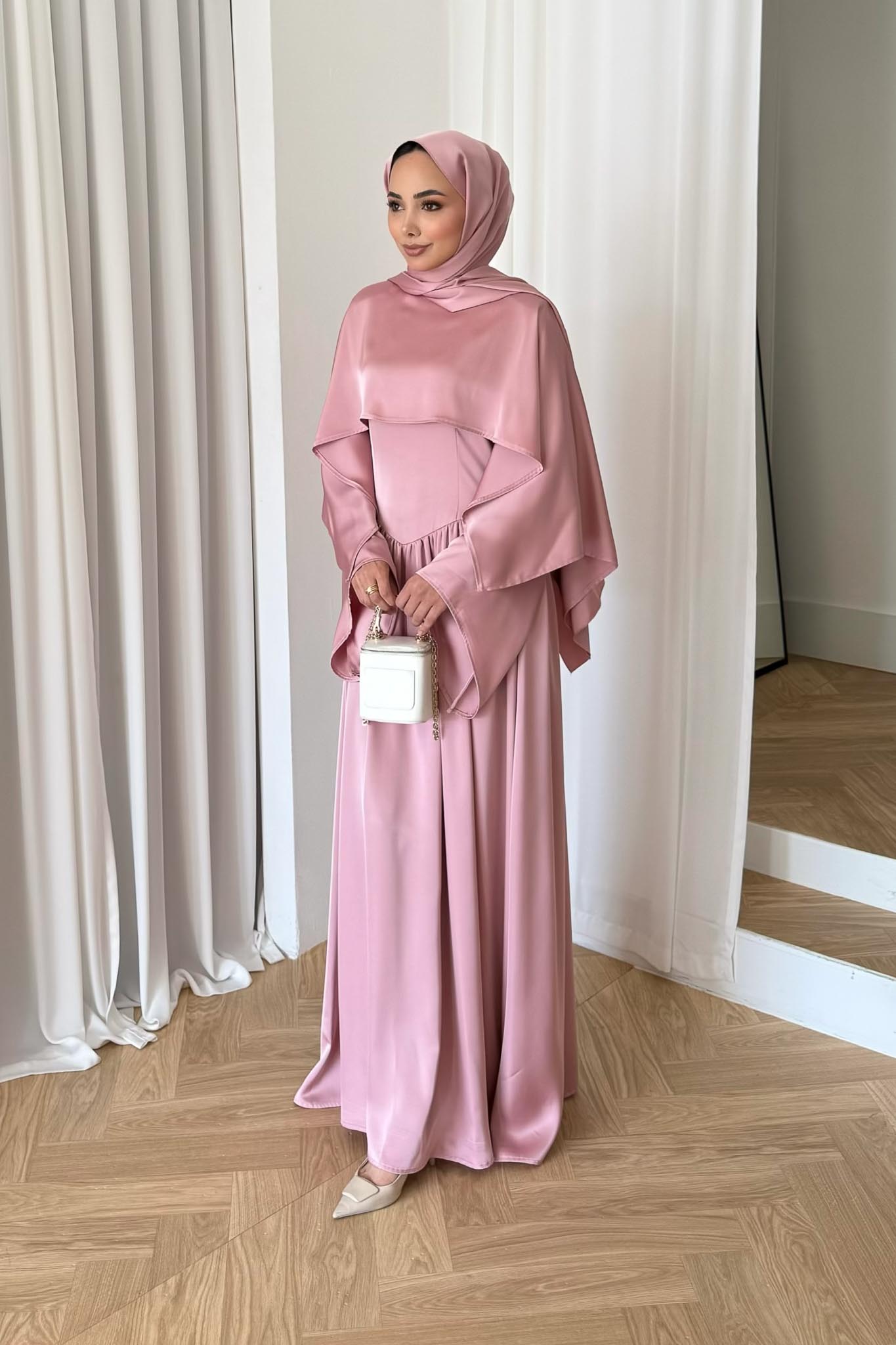 Elvin Abiye Elbise Pembe - Resim 3