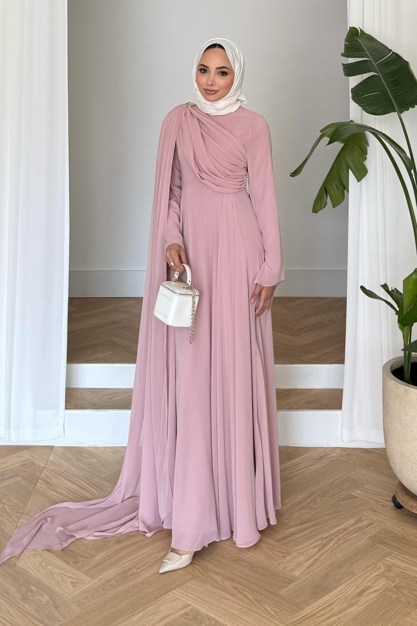 Diva Abiye Elbise Pembe - Resim 4
