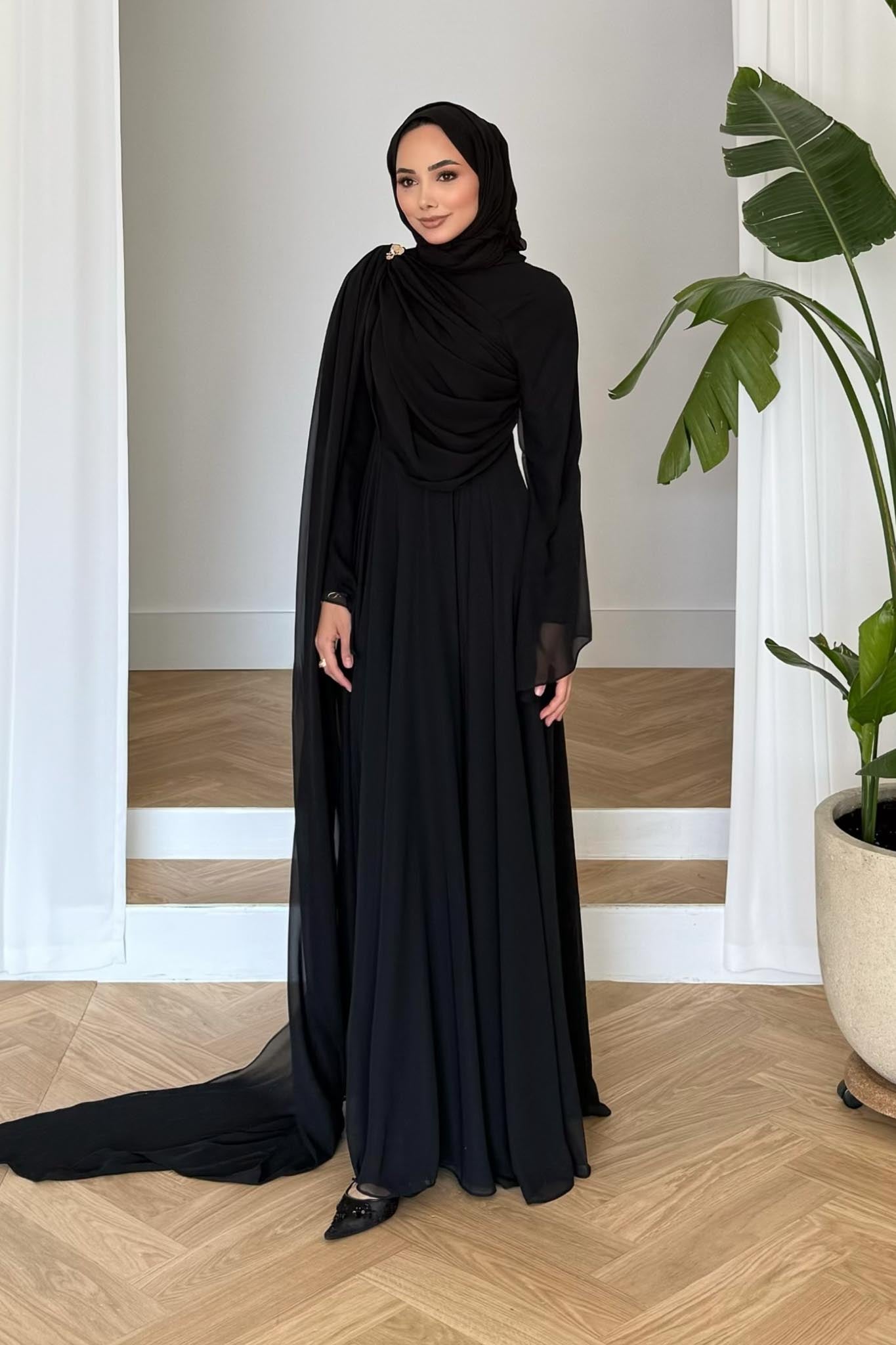 Diva Abiye Elbise Siyah - Resim 3