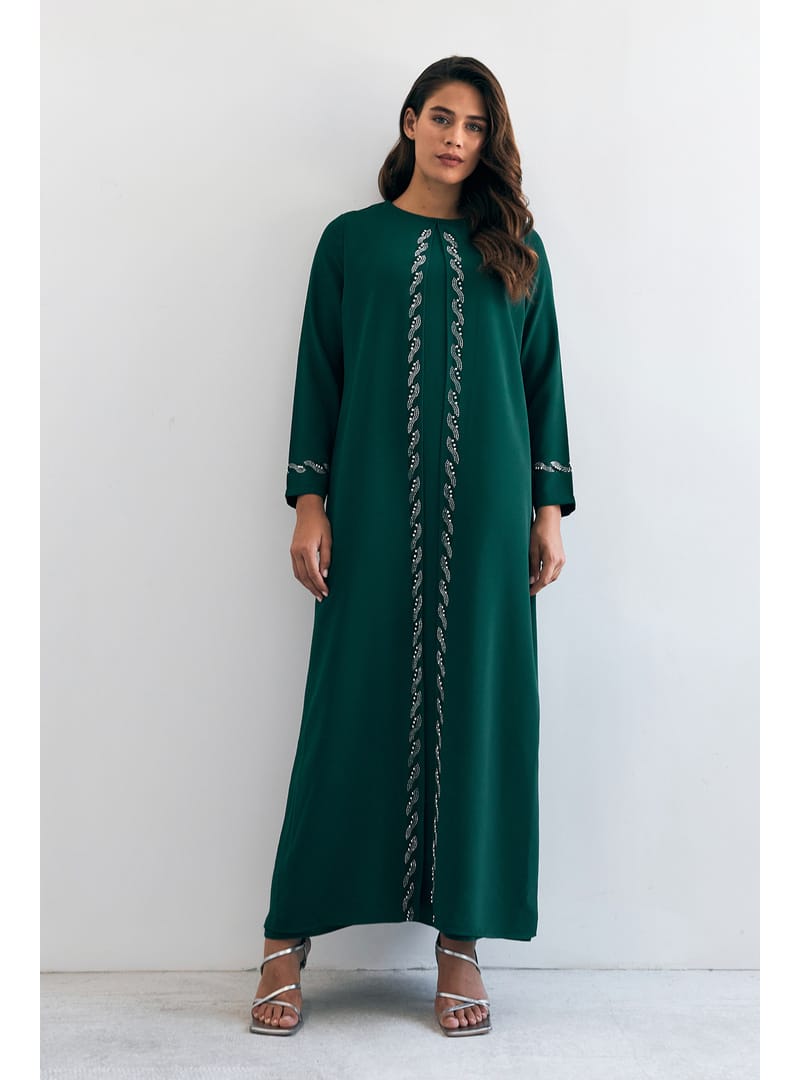 Lara Büyük Beden Abiye - Haki - Resim 3