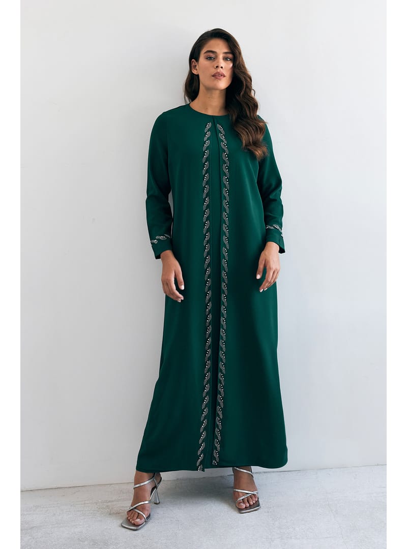 Lara Büyük Beden Abiye - Haki - Resim 4
