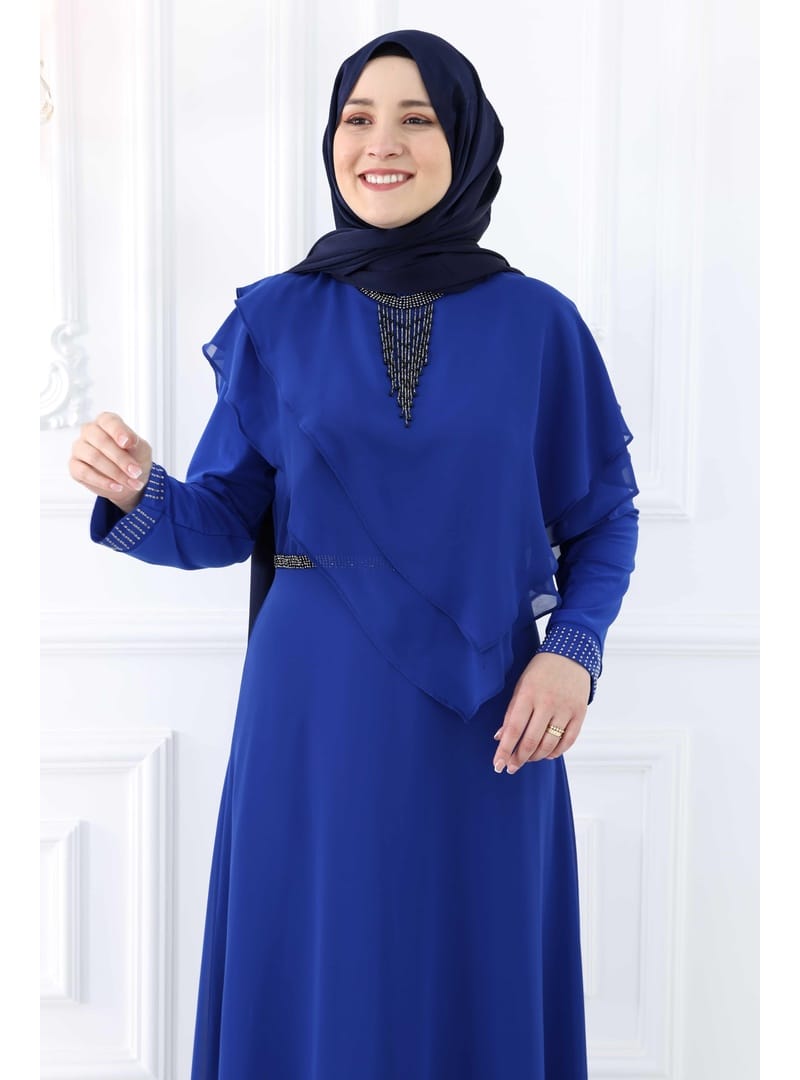 Amine Hüma Rana Tesettür Abiye Saks - Resim 2