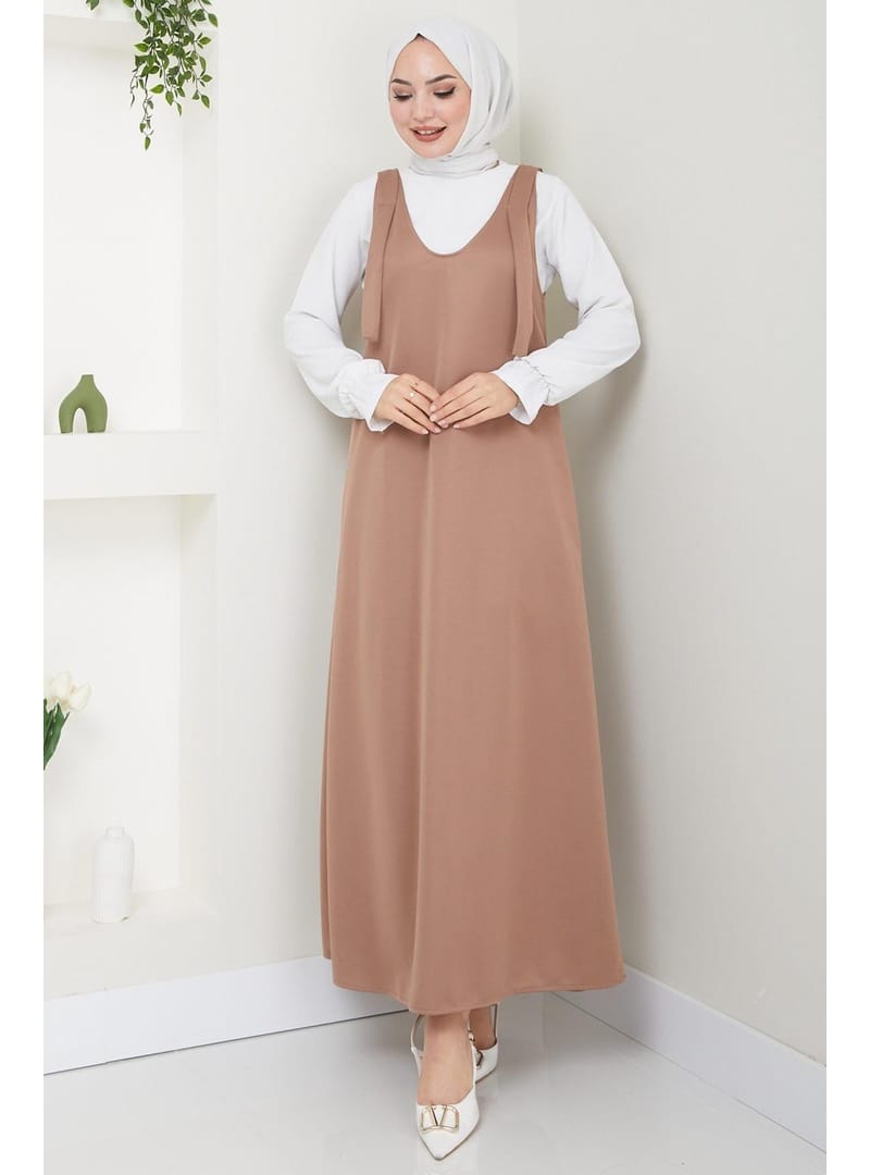 Nehir Örme Jile Elbise Vizon HM2389 - Resim 2