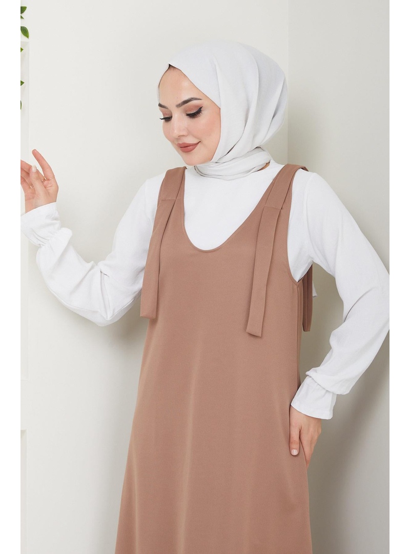 Nehir Örme Jile Elbise Vizon HM2389 - Resim 4
