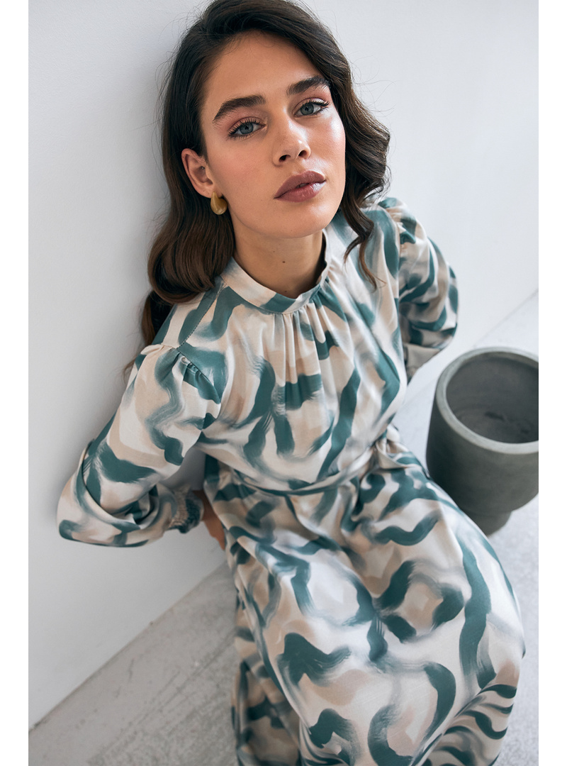 Soft Desenli Elbise - Mint - Resim 2