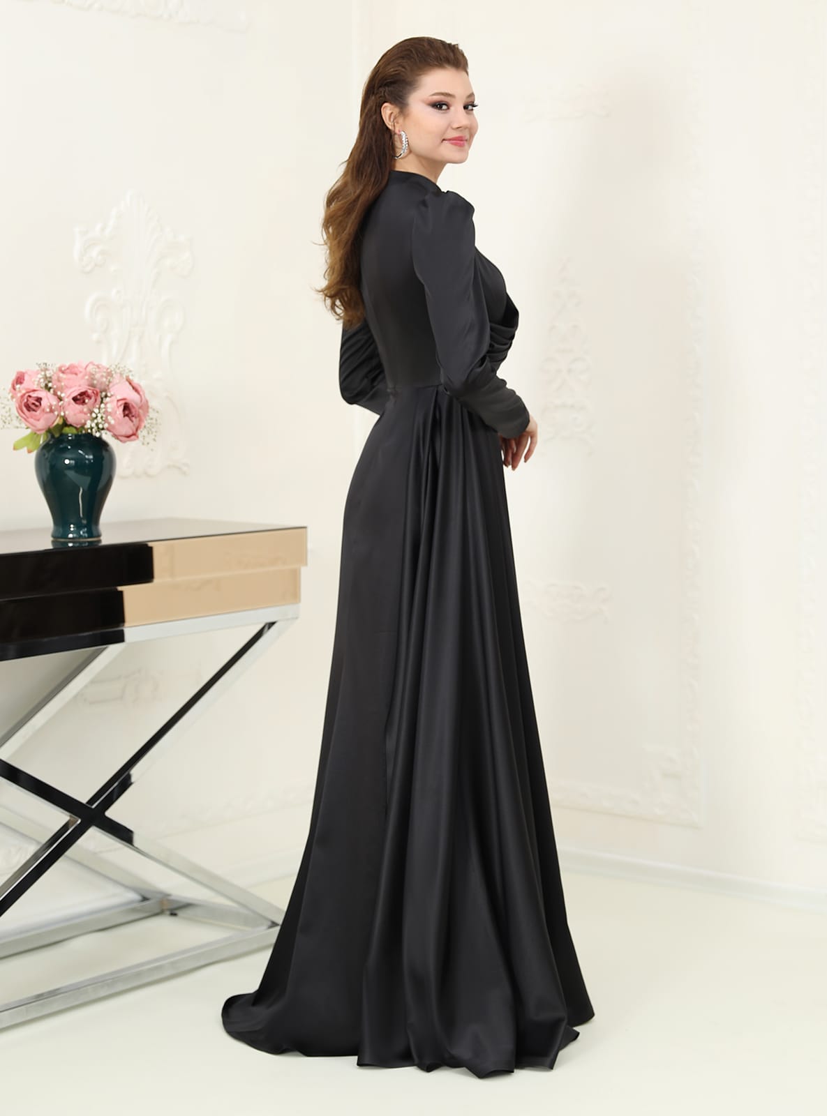 Abiye Elbise - Siyah - Azra Design - Resim 2