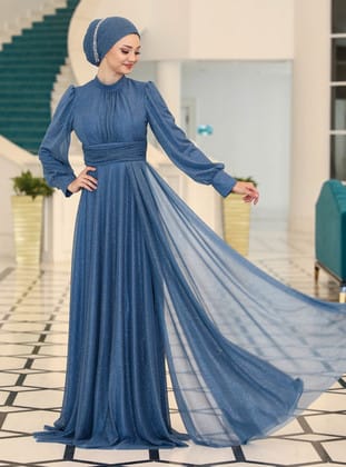 Abiye Elbise - Dark indigo - Azra Design