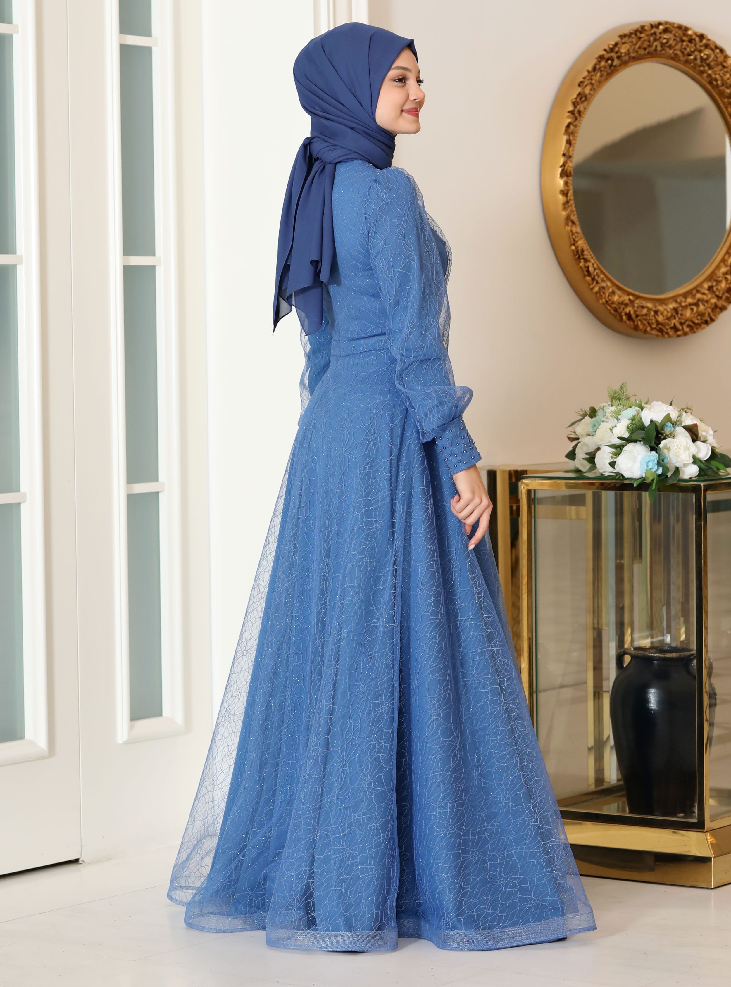 Peri Abiye- İndigo - Azra Design - Resim 2