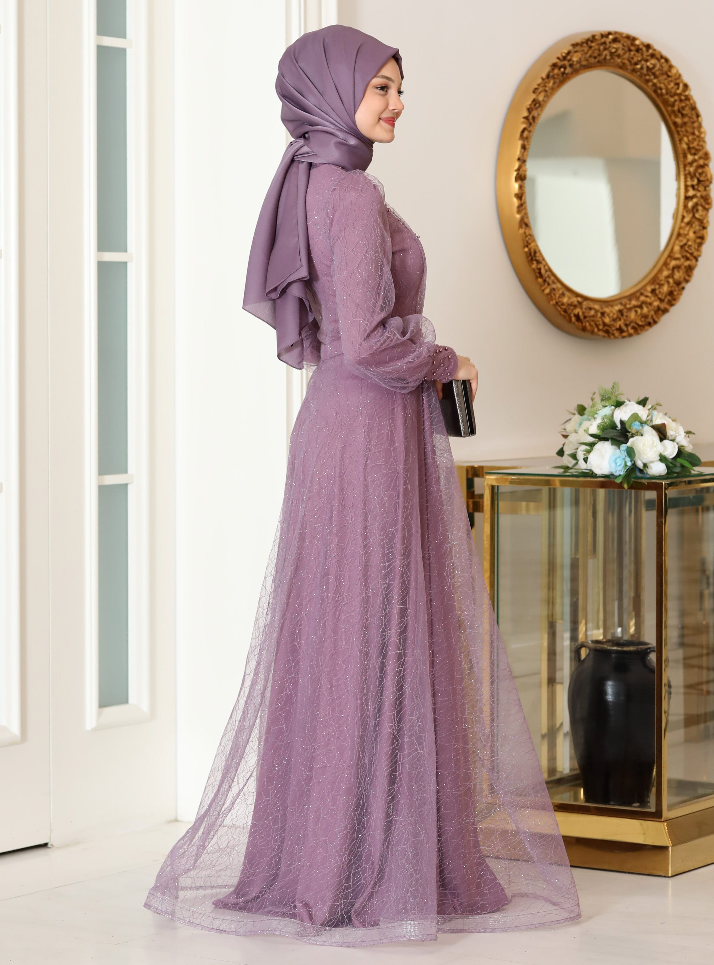 Peri Abiye- Lavanta - Azra Design - Resim 2