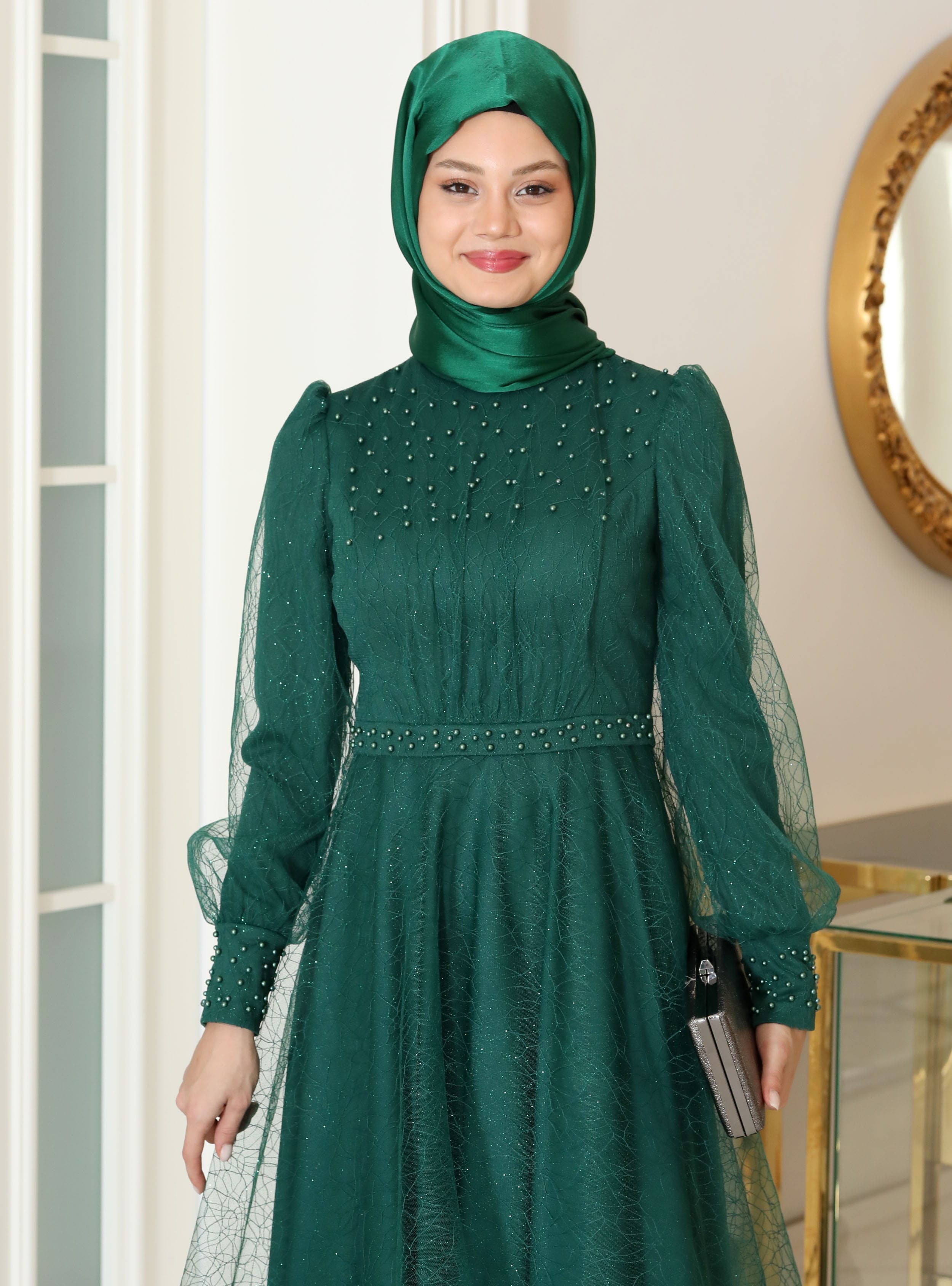 Peri Abiye- Zümrüt Yeşili - Azra Design - Resim 2