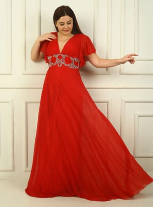 Abiye Elbise - Kirmizi - By Saygı