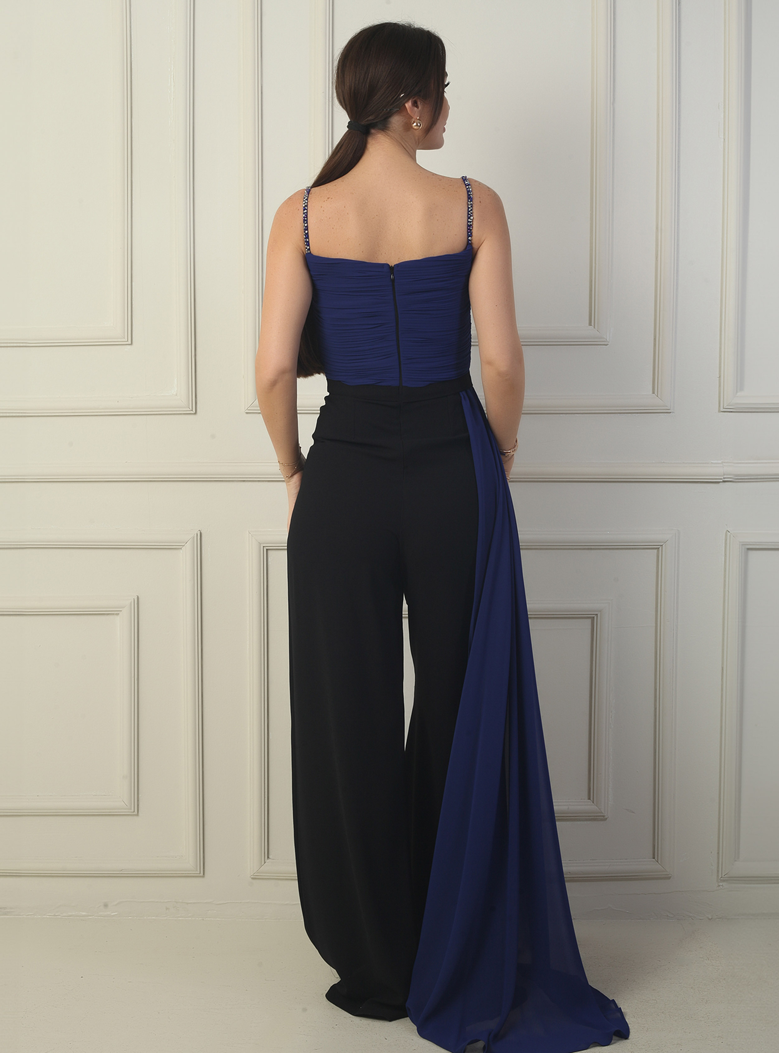 Abiye Elbise - Siyah - saks - By Saygı - Resim 4