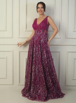 Abiye Elbise - Fusya - By Saygı