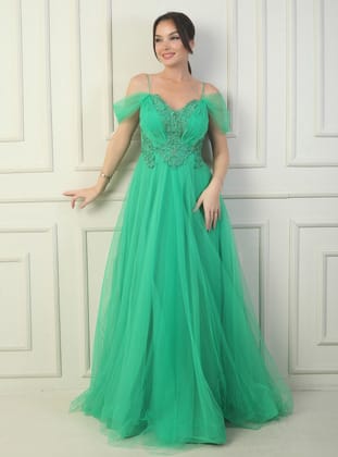 Abiye Elbise - Yesil - By Saygı