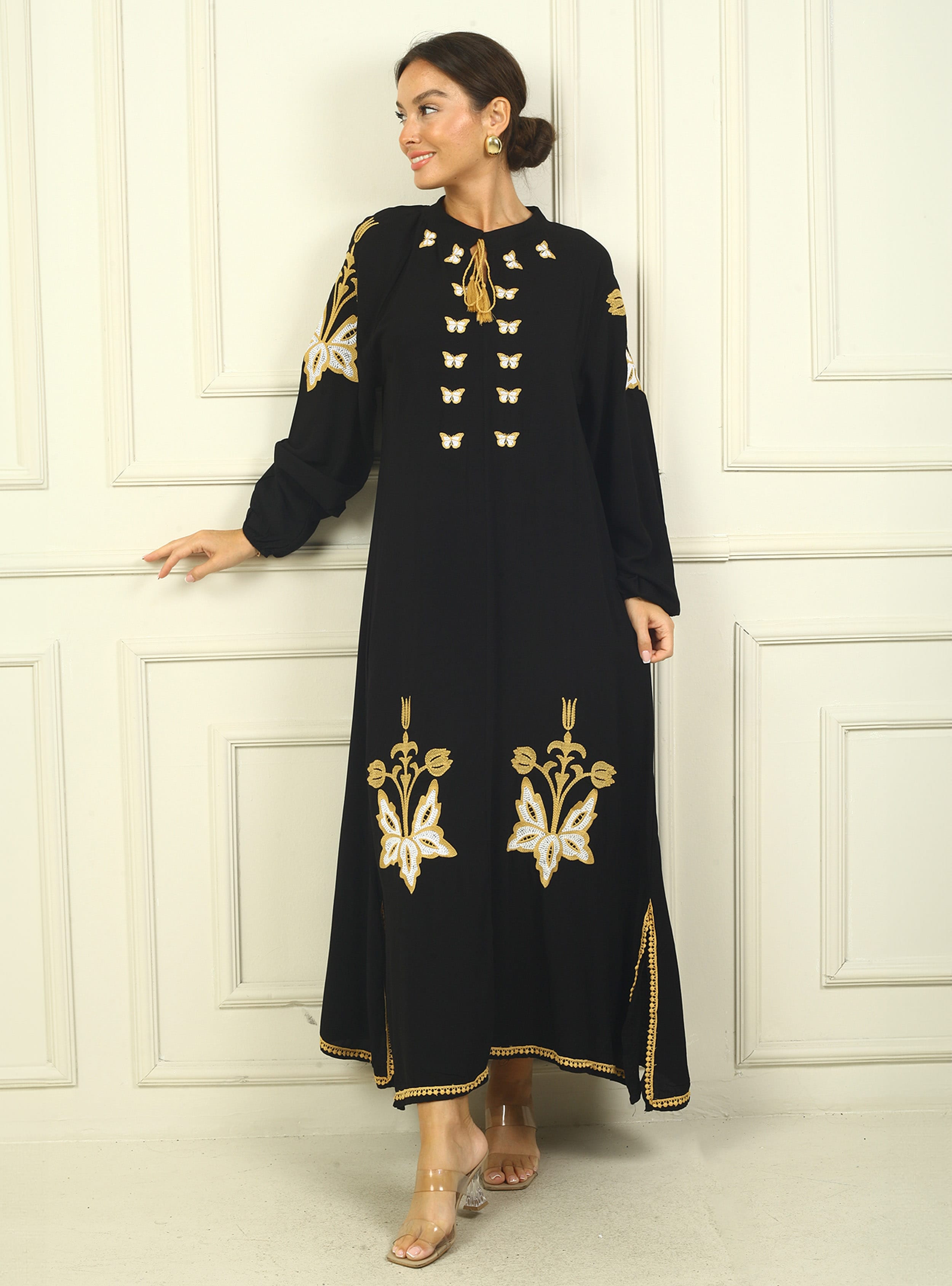 Abiye Elbise - Siyah - By Saygı - Resim 3