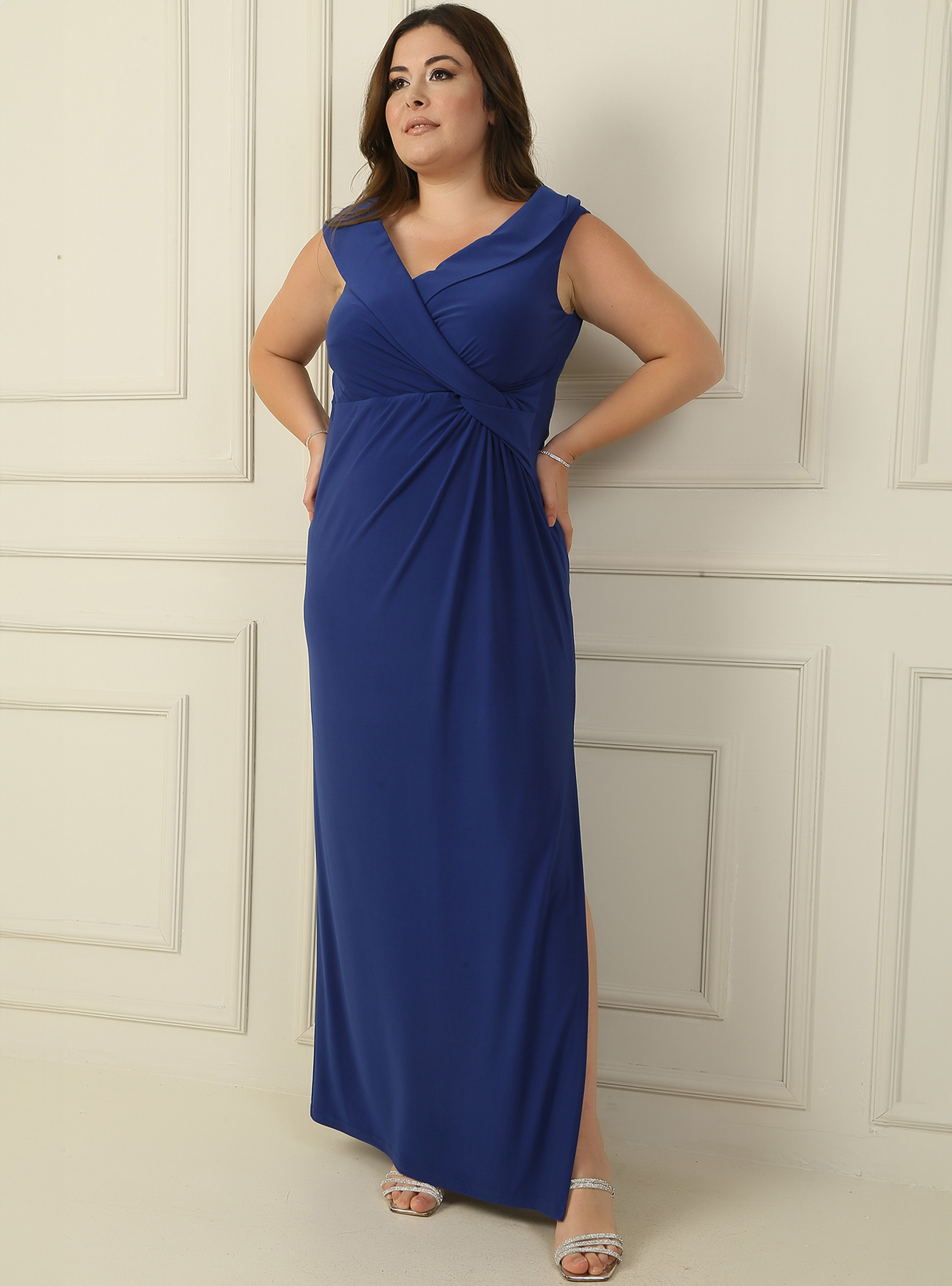 Abiye Elbise - Saks mavi - By Saygı - Resim 2