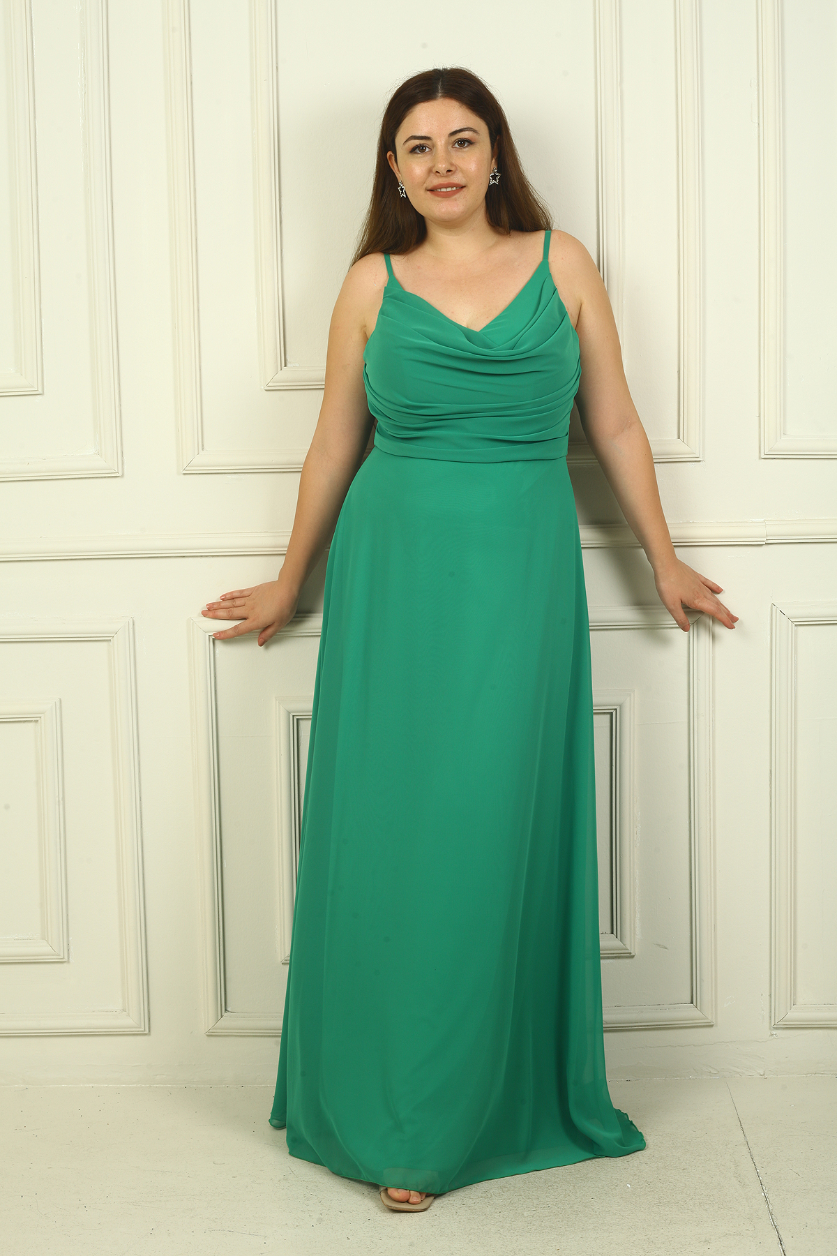 Abiye Elbise - Yesil - By Saygı - Resim 2