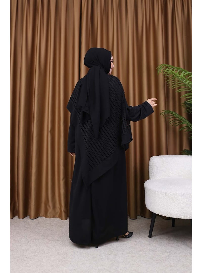 FİLELİ ELBİSE Siyah - Resim 4