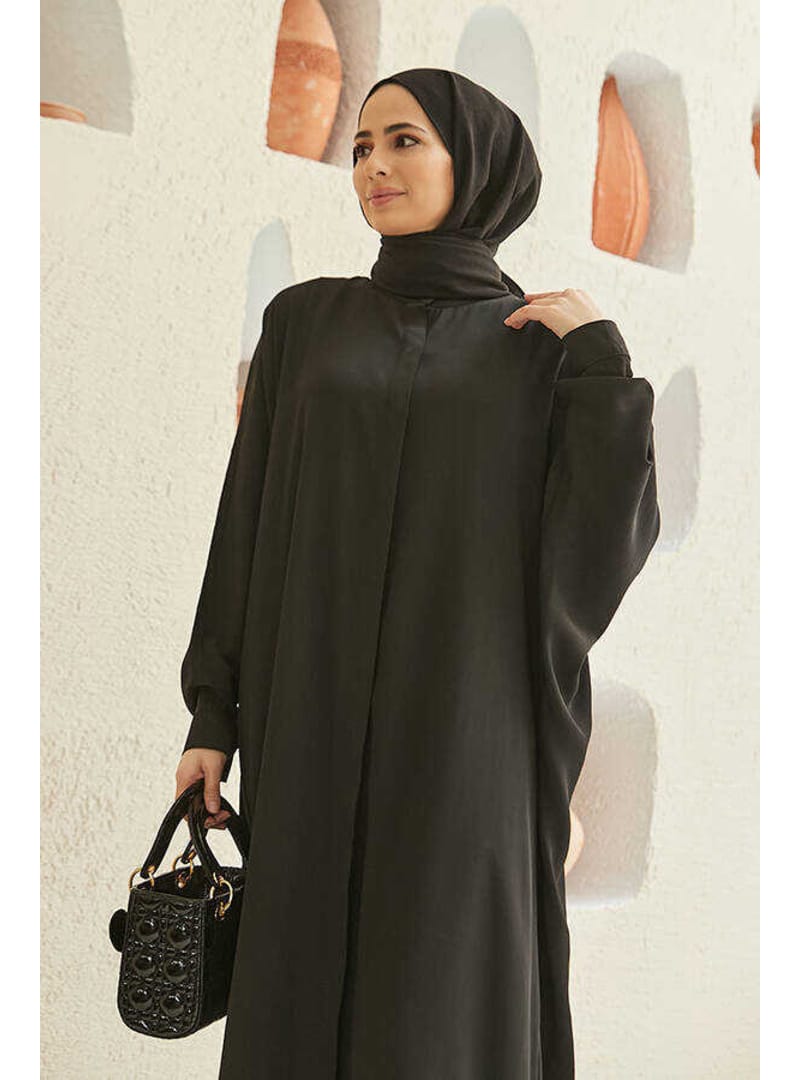 6571-Standart Abaya Siyah - Resim 2