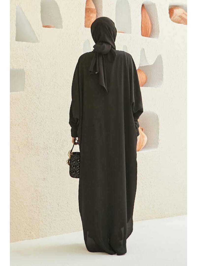 6571-Standart Abaya Siyah - Resim 3