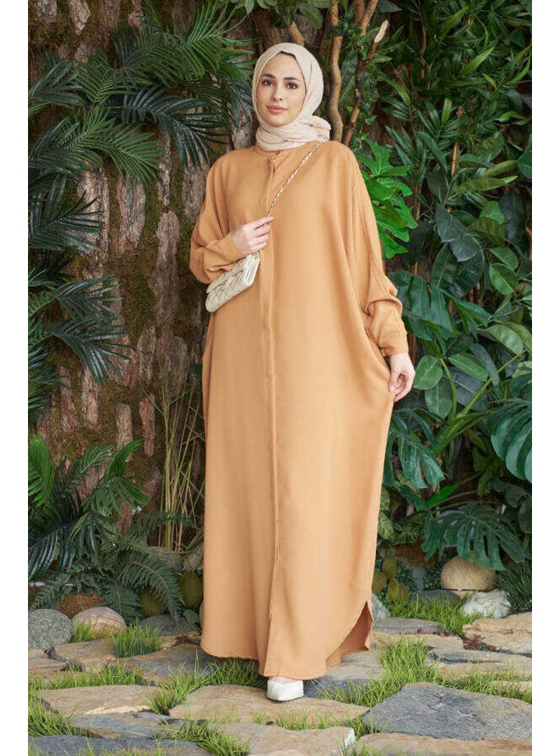 6571-Berlin Abaya Camel - Resim 2