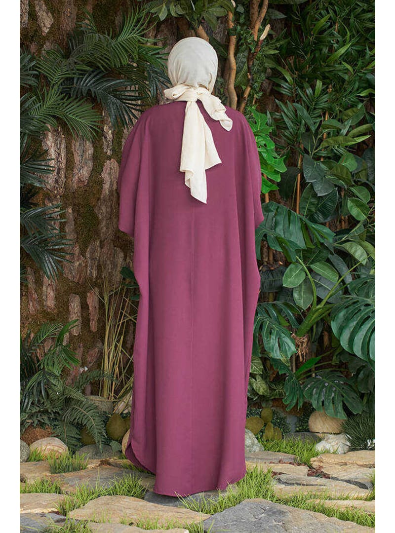 6571-Berlin Abaya Gül Kurusu - Resim 4