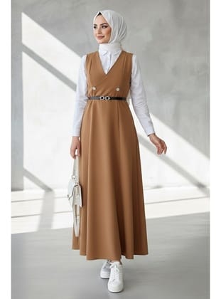 Erves Düğmeli Jile 1399 - Taba