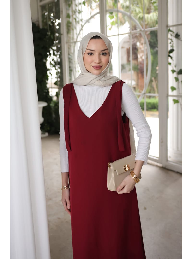 Bordo Omzu Bağlamalı Jile - Resim 3