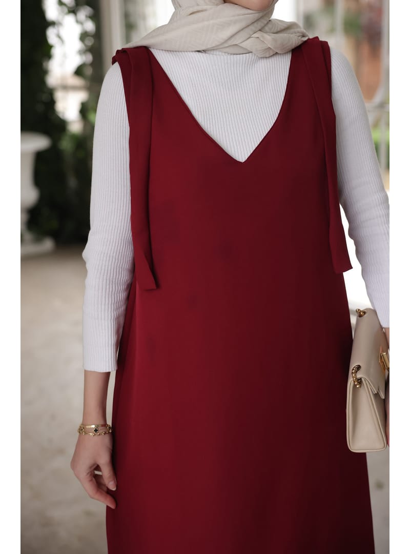 Bordo Omzu Bağlamalı Jile - Resim 4
