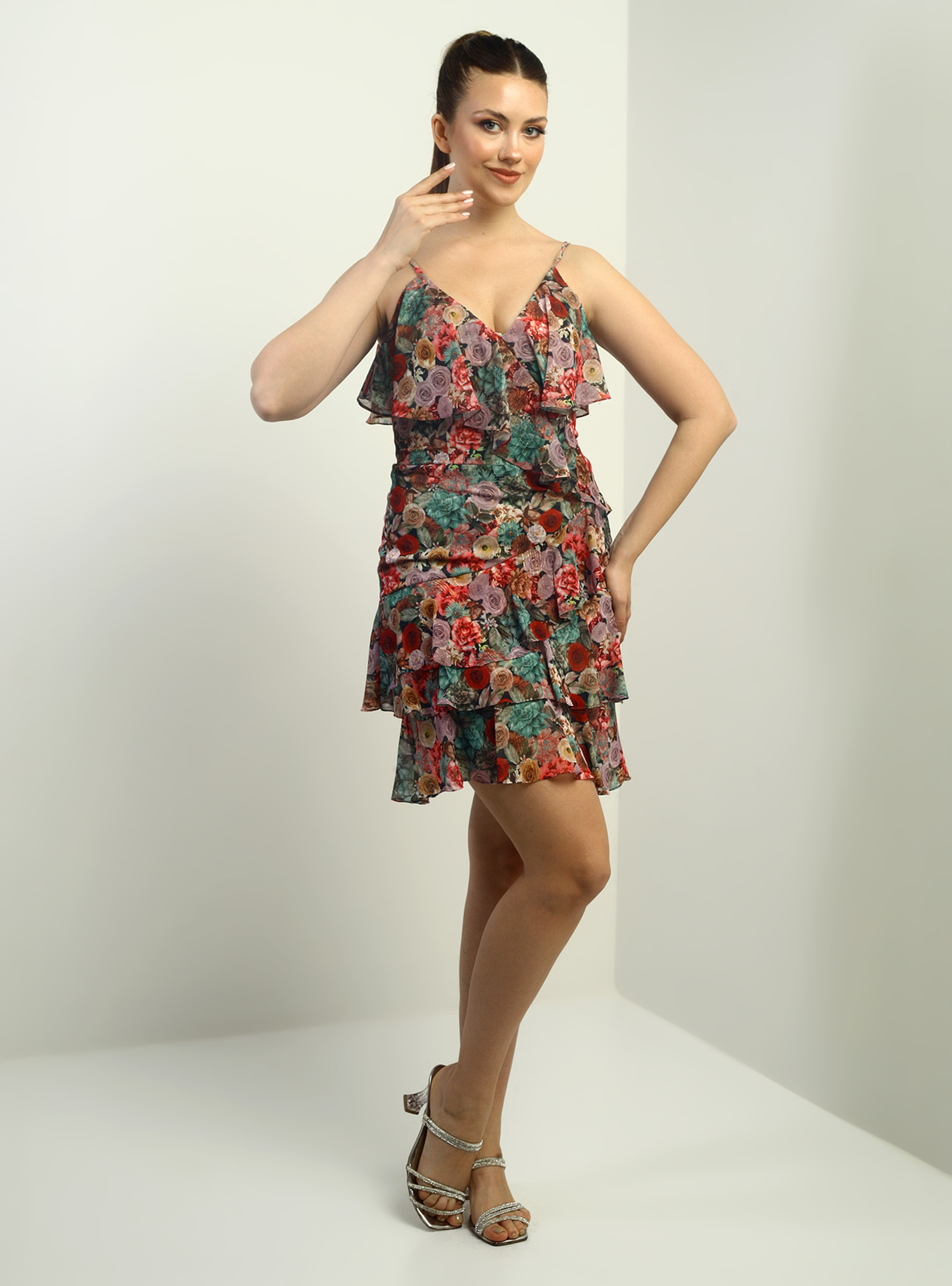 Abiye Elbise - Mint yesili - By Saygı - Resim 3