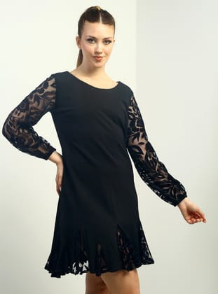 Abiye Elbise - Siyah - By Saygı