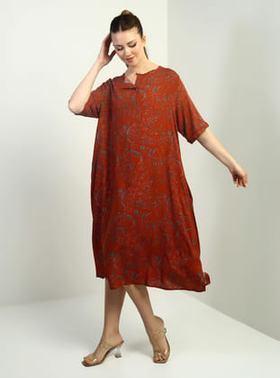 Abiye Elbise - Kahverengi - By Saygı