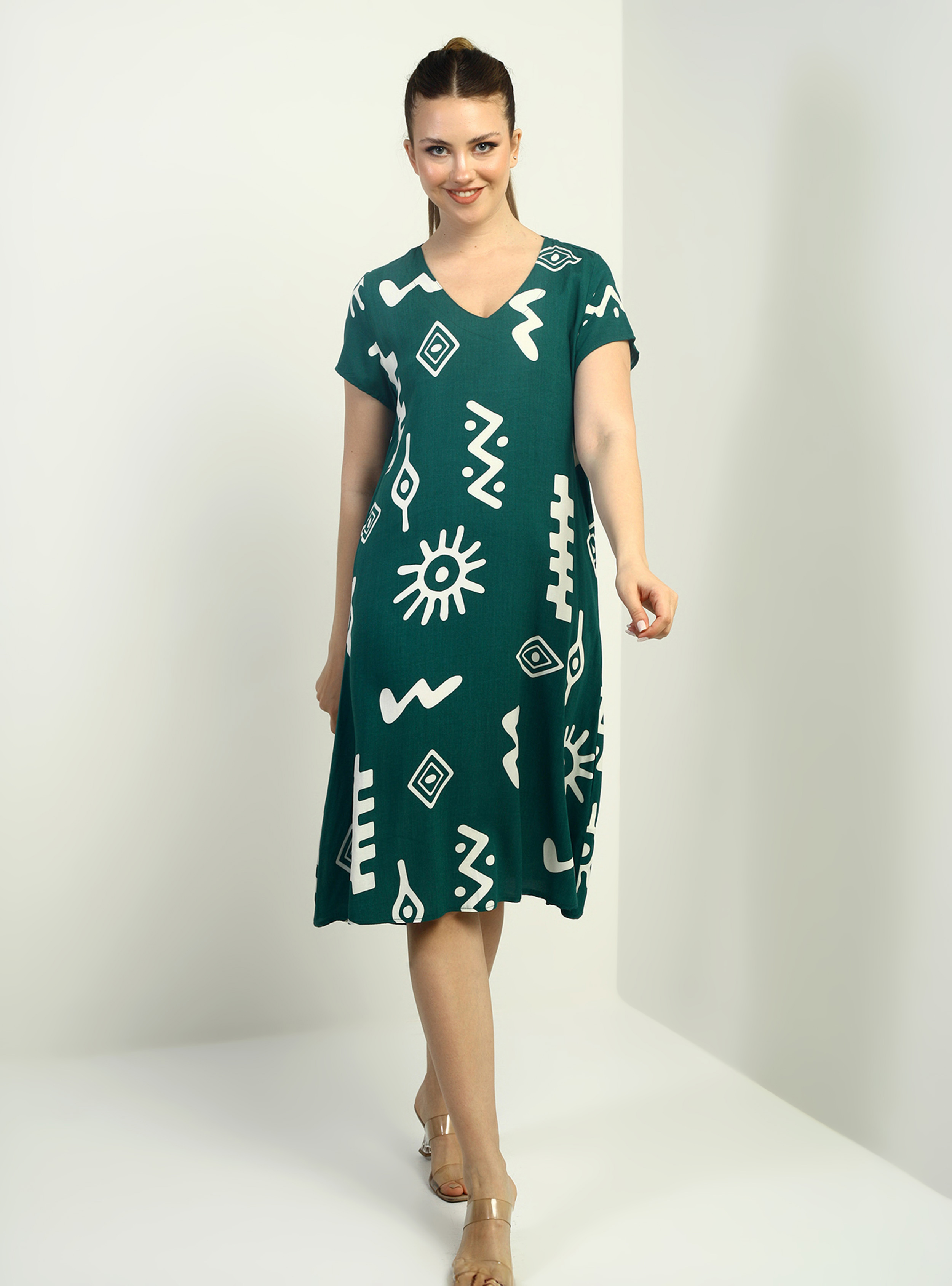Abiye Elbise - Yesil - By Saygı - Resim 2