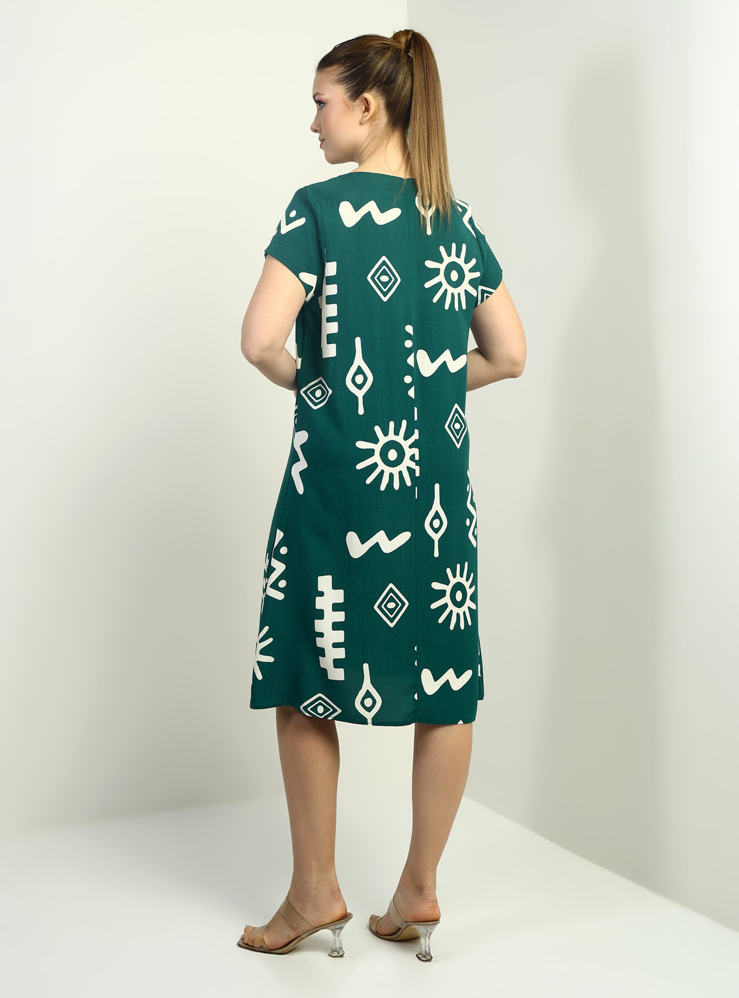 Abiye Elbise - Yesil - By Saygı - Resim 4