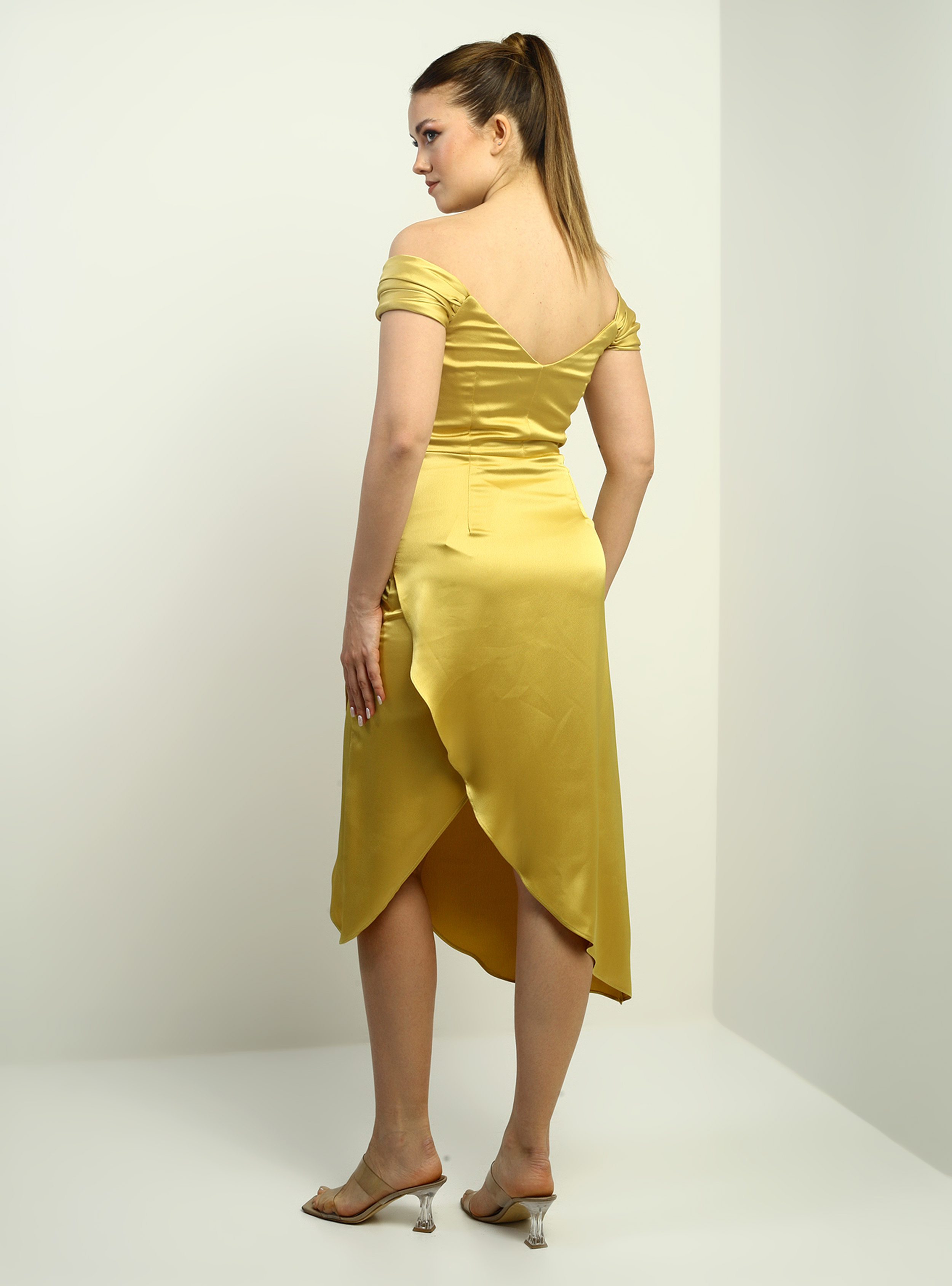 Abiye Elbise - Sari - By Saygı - Resim 4